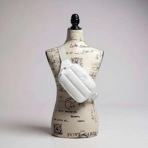 lululemon athletica Handbags - Lululemon White Quilted Crossbody Belt Bag Adjustable Strap